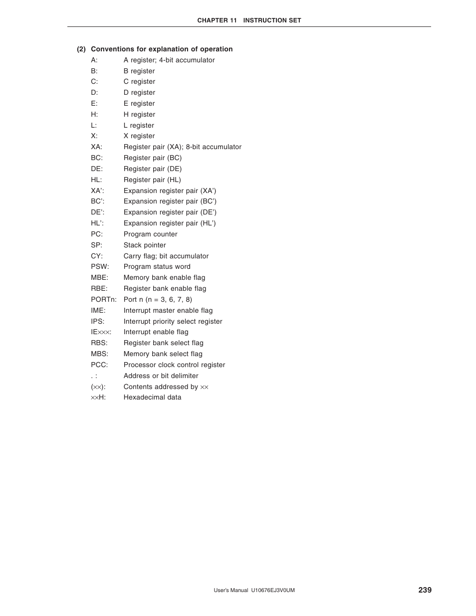 NEC PD754144 User Manual | Page 239 / 306