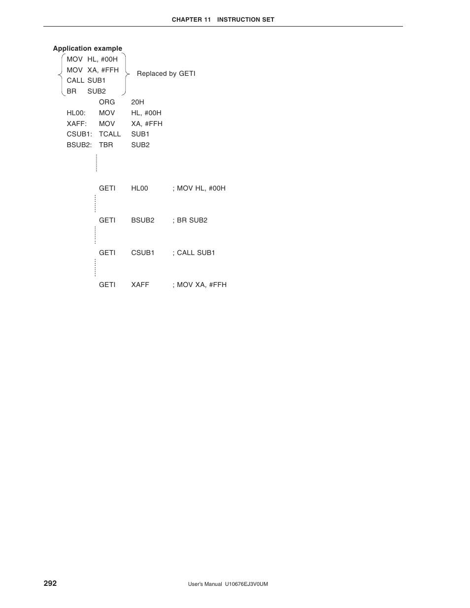 NEC PD754144 User Manual | Page 292 / 306