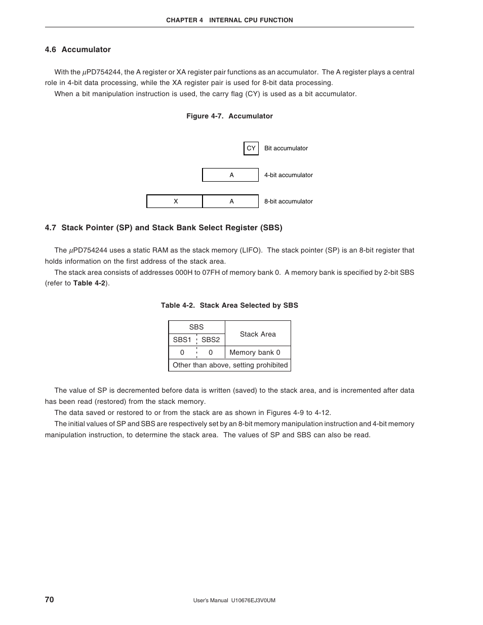 6 accumulator | NEC PD754144 User Manual | Page 70 / 306