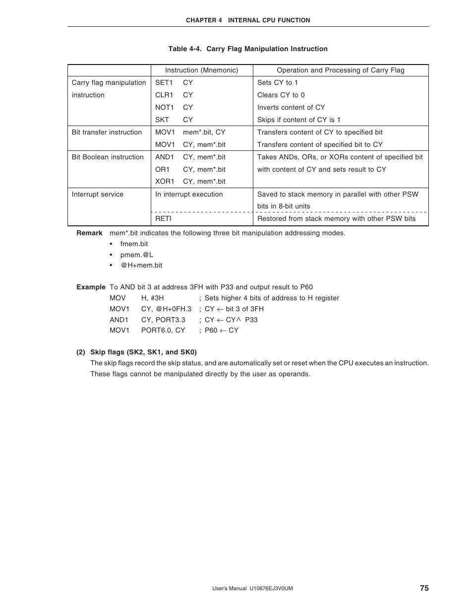 NEC PD754144 User Manual | Page 75 / 306