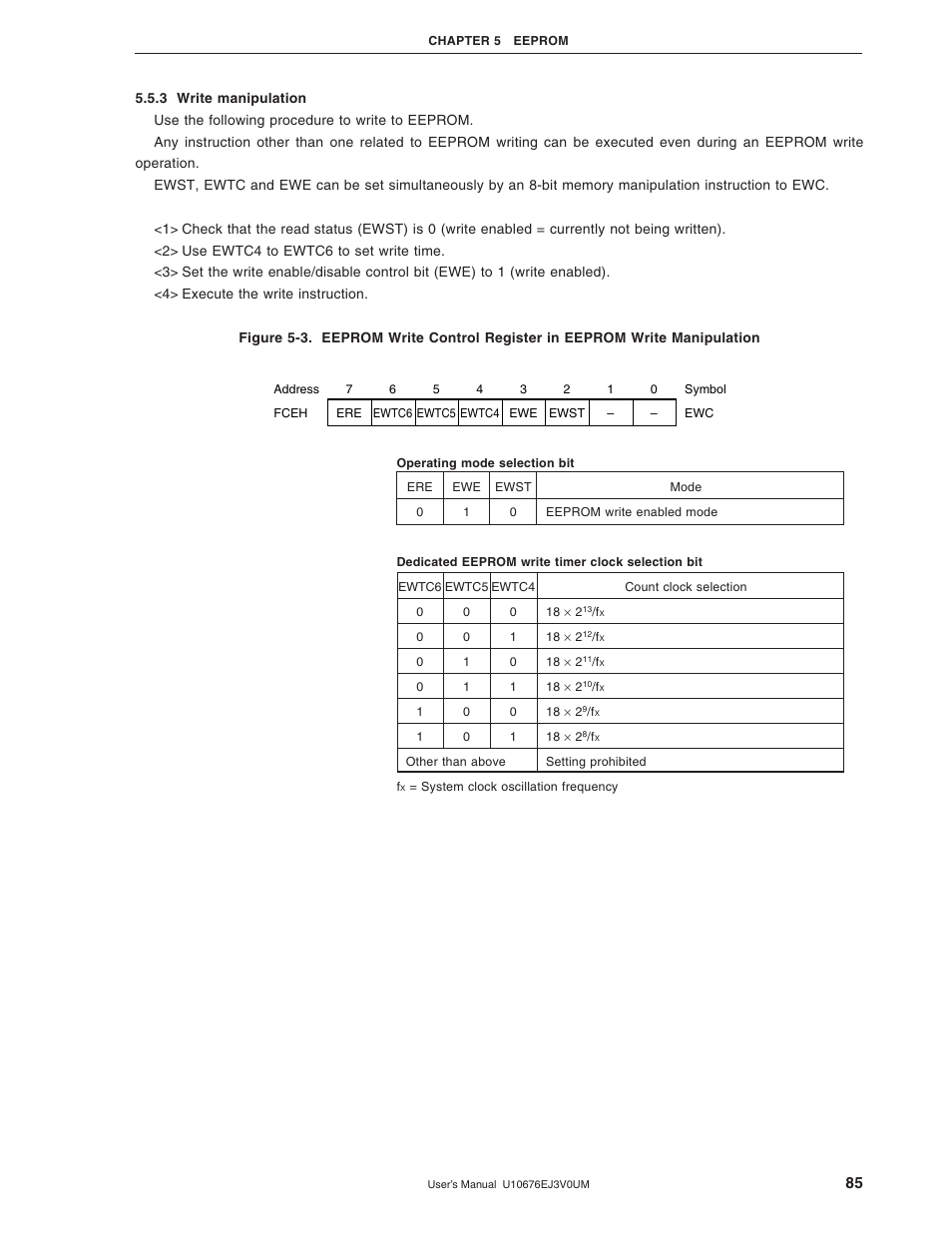 3 write manipulation | NEC PD754144 User Manual | Page 85 / 306