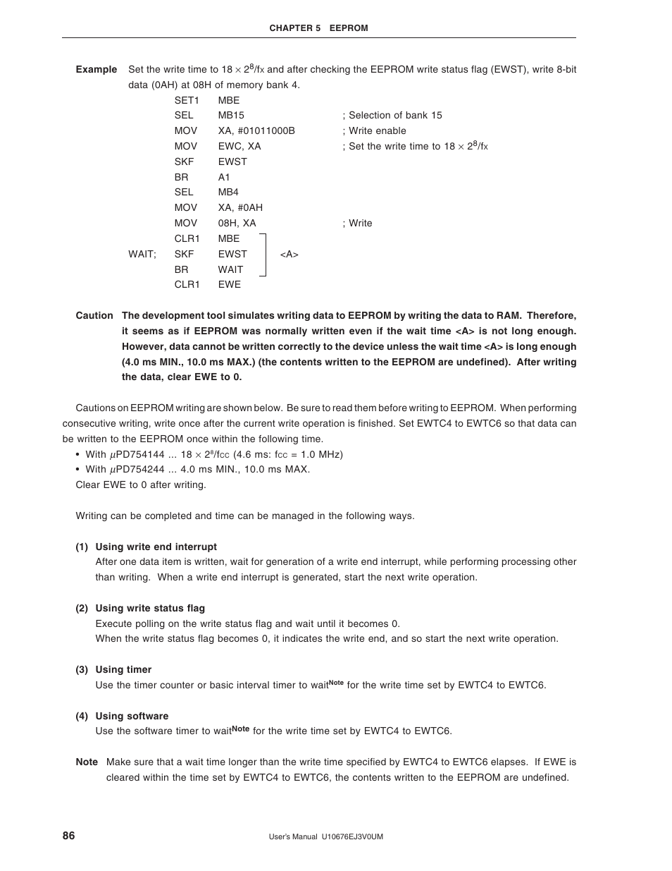 NEC PD754144 User Manual | Page 86 / 306