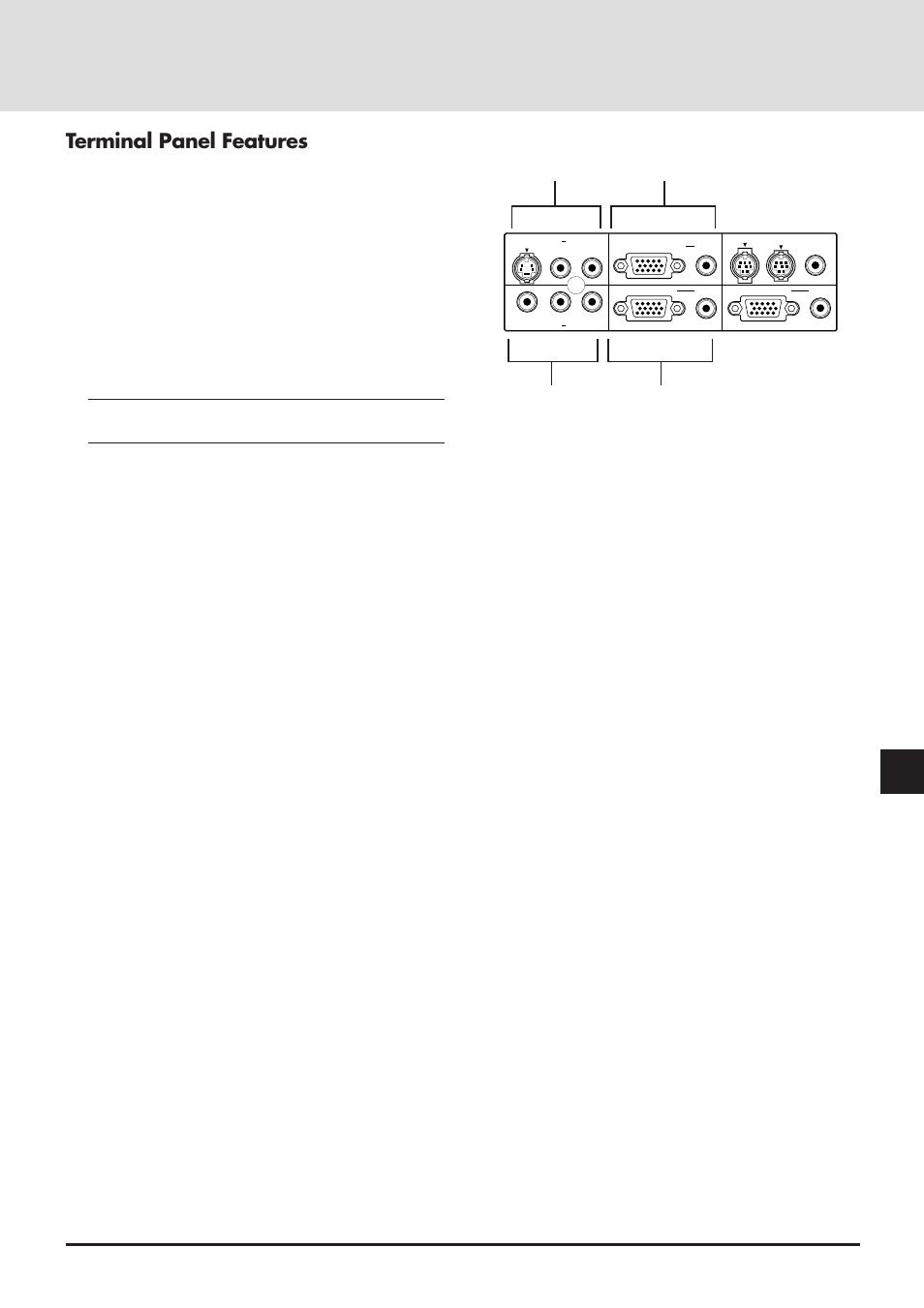 Terminal panel features | NEC MT830 User Manual | Page 10 / 48