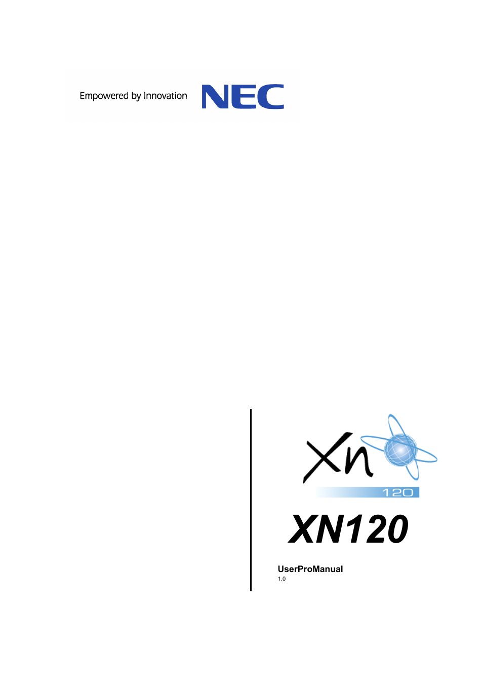 NEC XN120 User Manual | 30 pages