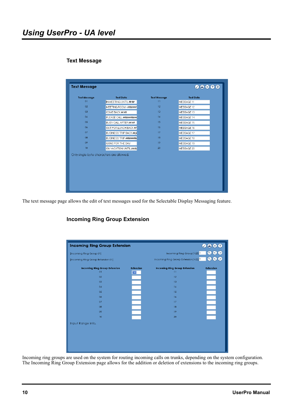 Using userpro - ua level | NEC XN120 User Manual | Page 16 / 30