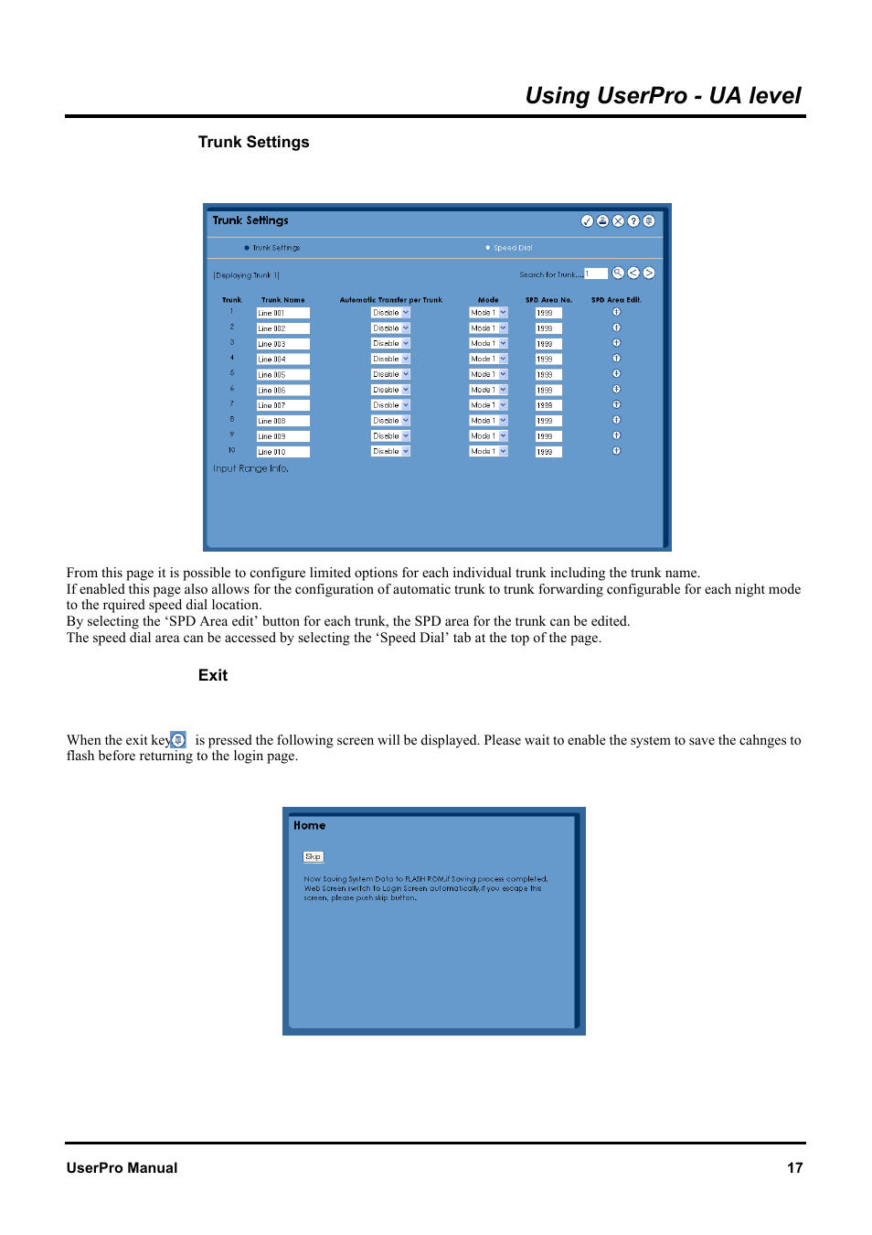 Using userpro - ua level | NEC XN120 User Manual | Page 23 / 30