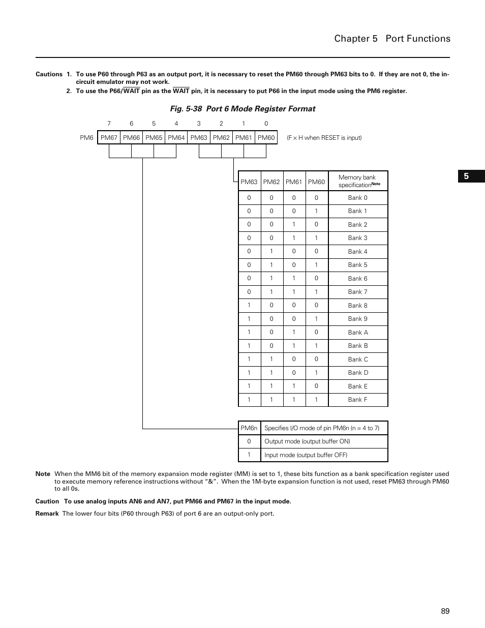 Chapter 5 port functions | NEC PD78214 User Manual | Page 118 / 487