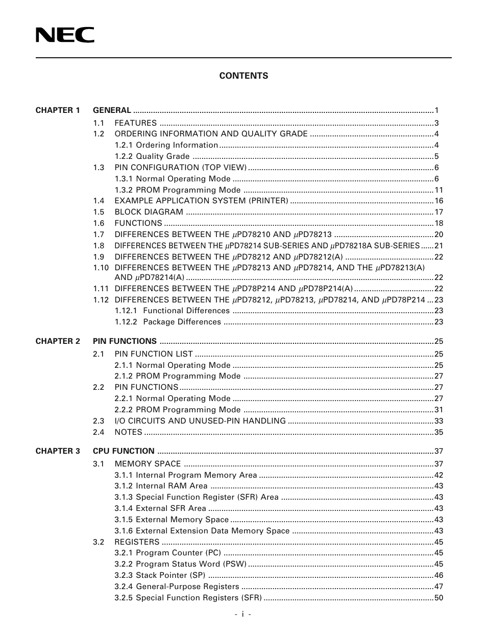 NEC PD78214 User Manual | Page 12 / 487