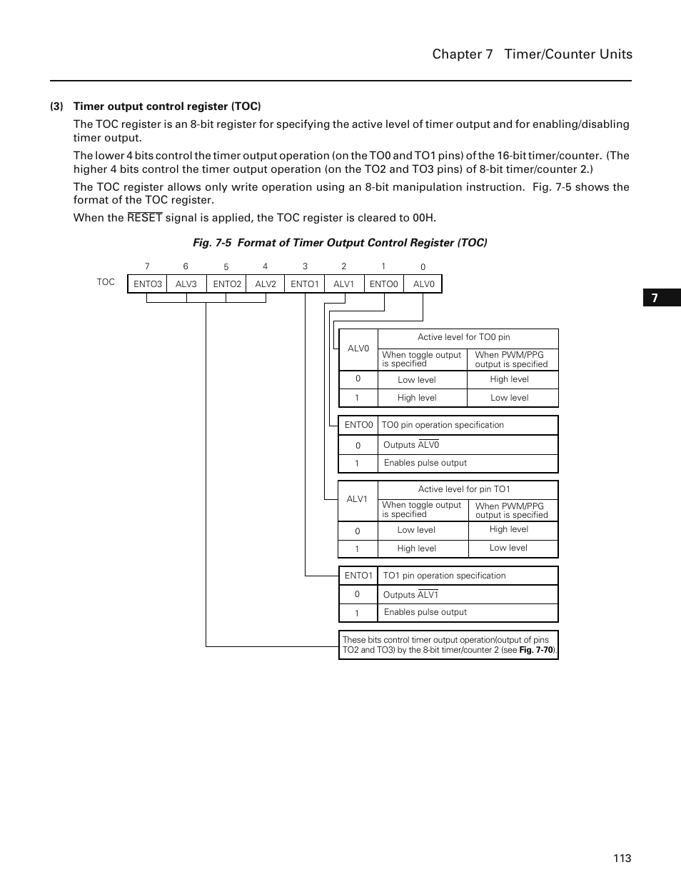 Chapter 7 timer/counter units | NEC PD78214 User Manual | Page 142 / 487