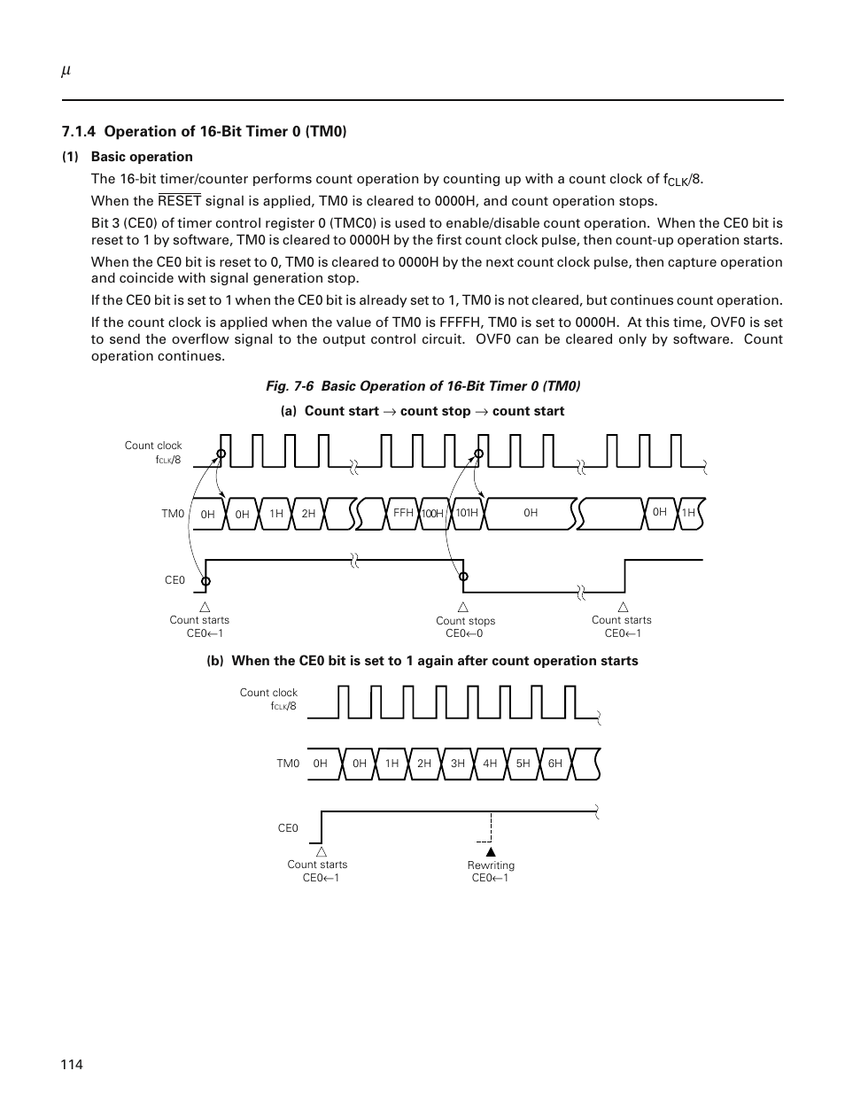 4 operation of 16-bit timer 0 (tm0) | NEC PD78214 User Manual | Page 143 / 487