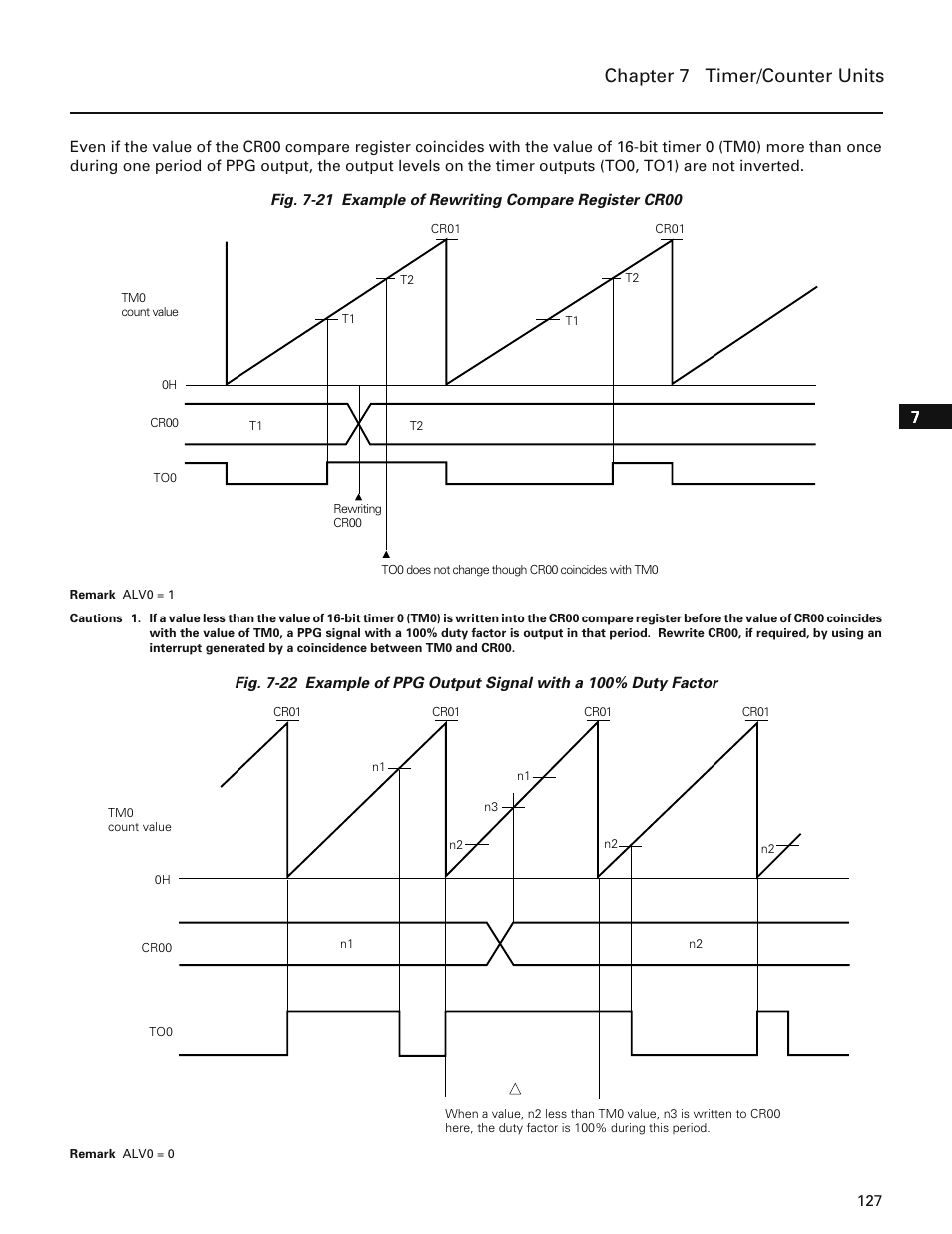 Chapter 7 timer/counter units | NEC PD78214 User Manual | Page 156 / 487