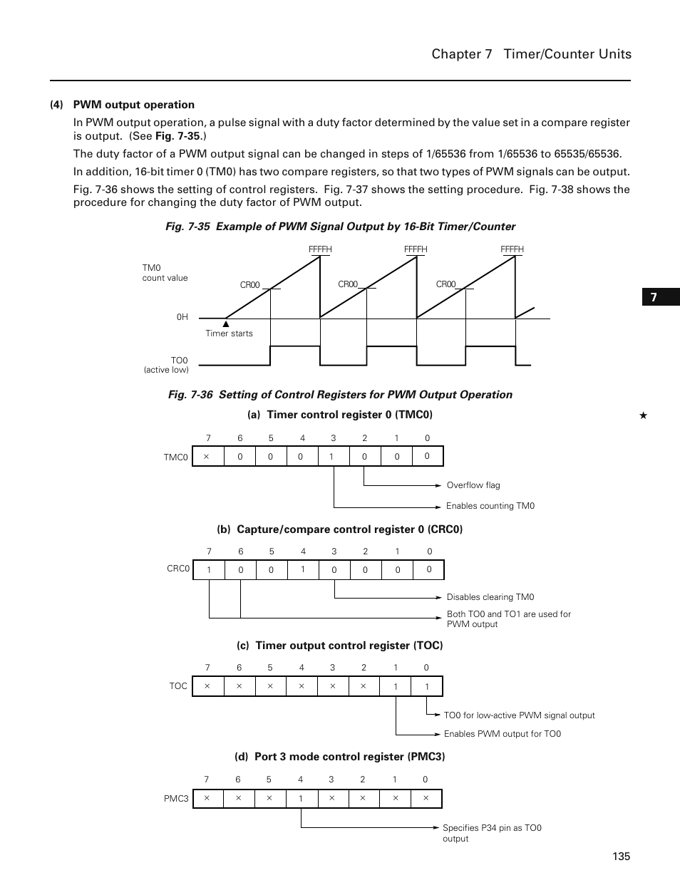 Chapter 7 timer/counter units | NEC PD78214 User Manual | Page 164 / 487