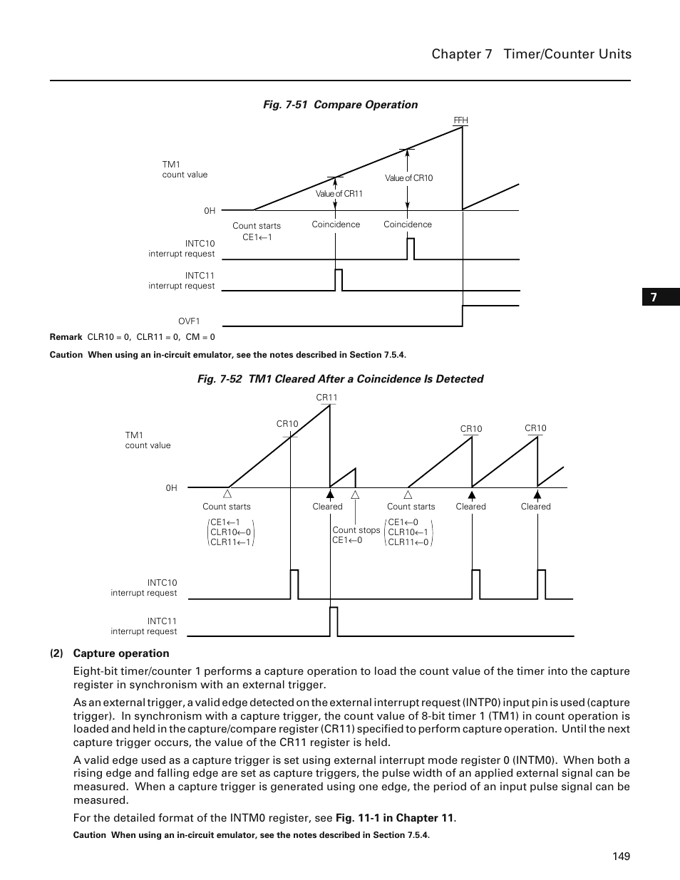 Chapter 7 timer/counter units | NEC PD78214 User Manual | Page 178 / 487