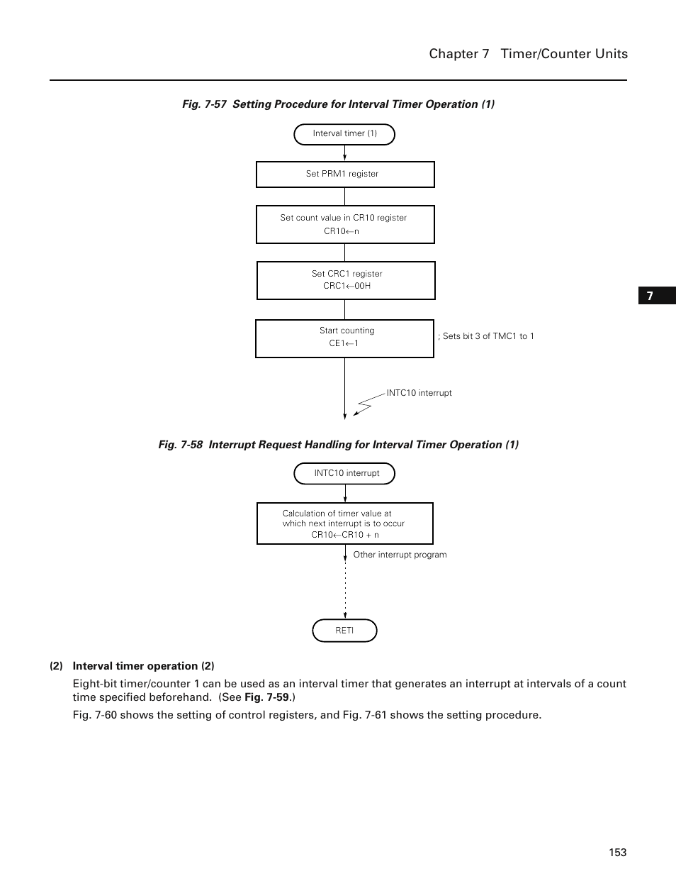 Chapter 7 timer/counter units | NEC PD78214 User Manual | Page 182 / 487