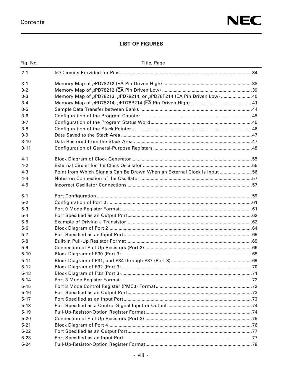NEC PD78214 User Manual | Page 19 / 487