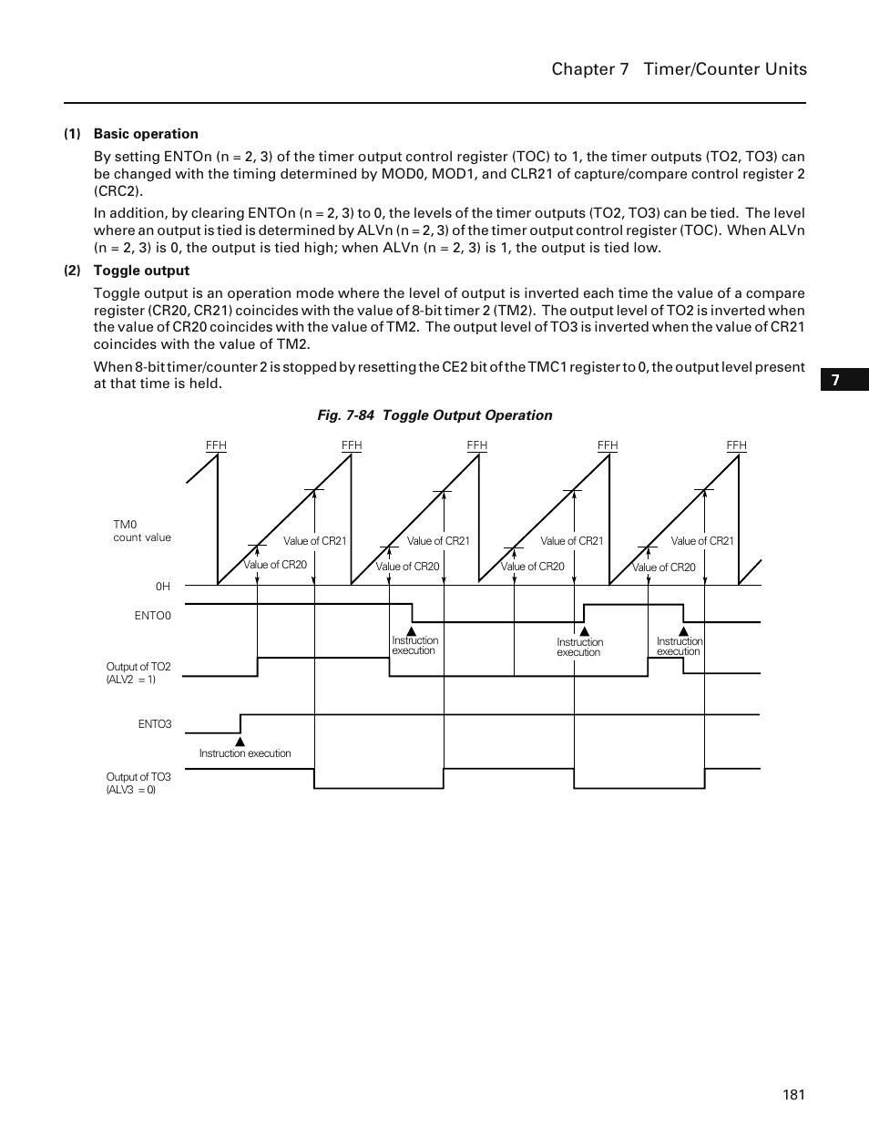 Chapter 7 timer/counter units | NEC PD78214 User Manual | Page 210 / 487