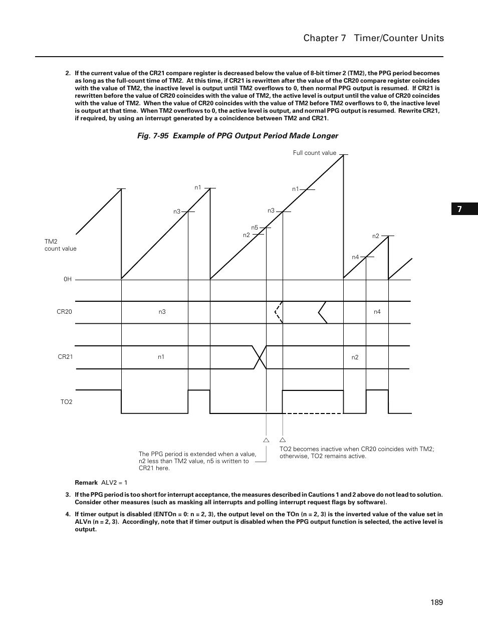 Chapter 7 timer/counter units | NEC PD78214 User Manual | Page 218 / 487