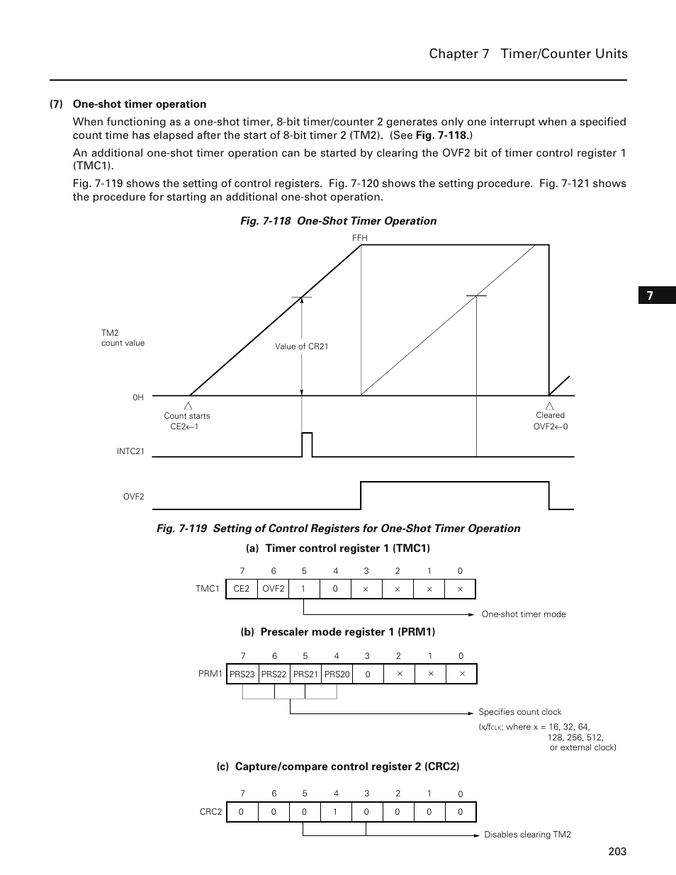 Chapter 7 timer/counter units | NEC PD78214 User Manual | Page 232 / 487