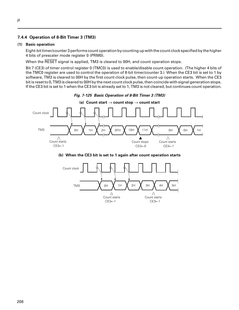 4 operation of 8-bit timer 3 (tm3) | NEC PD78214 User Manual | Page 237 / 487