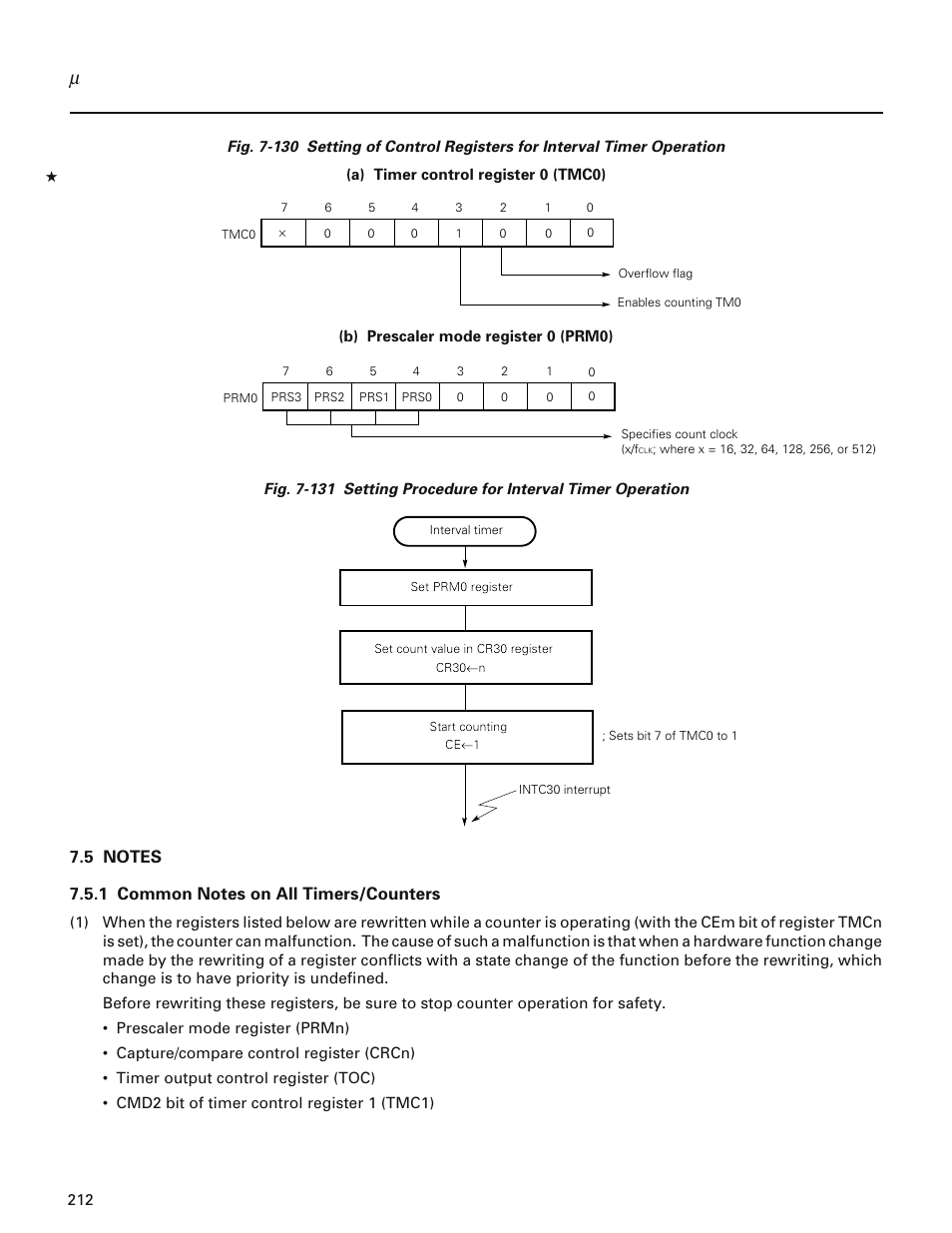 5 notes, 1 common notes on all timers/counters | NEC PD78214 User Manual | Page 241 / 487