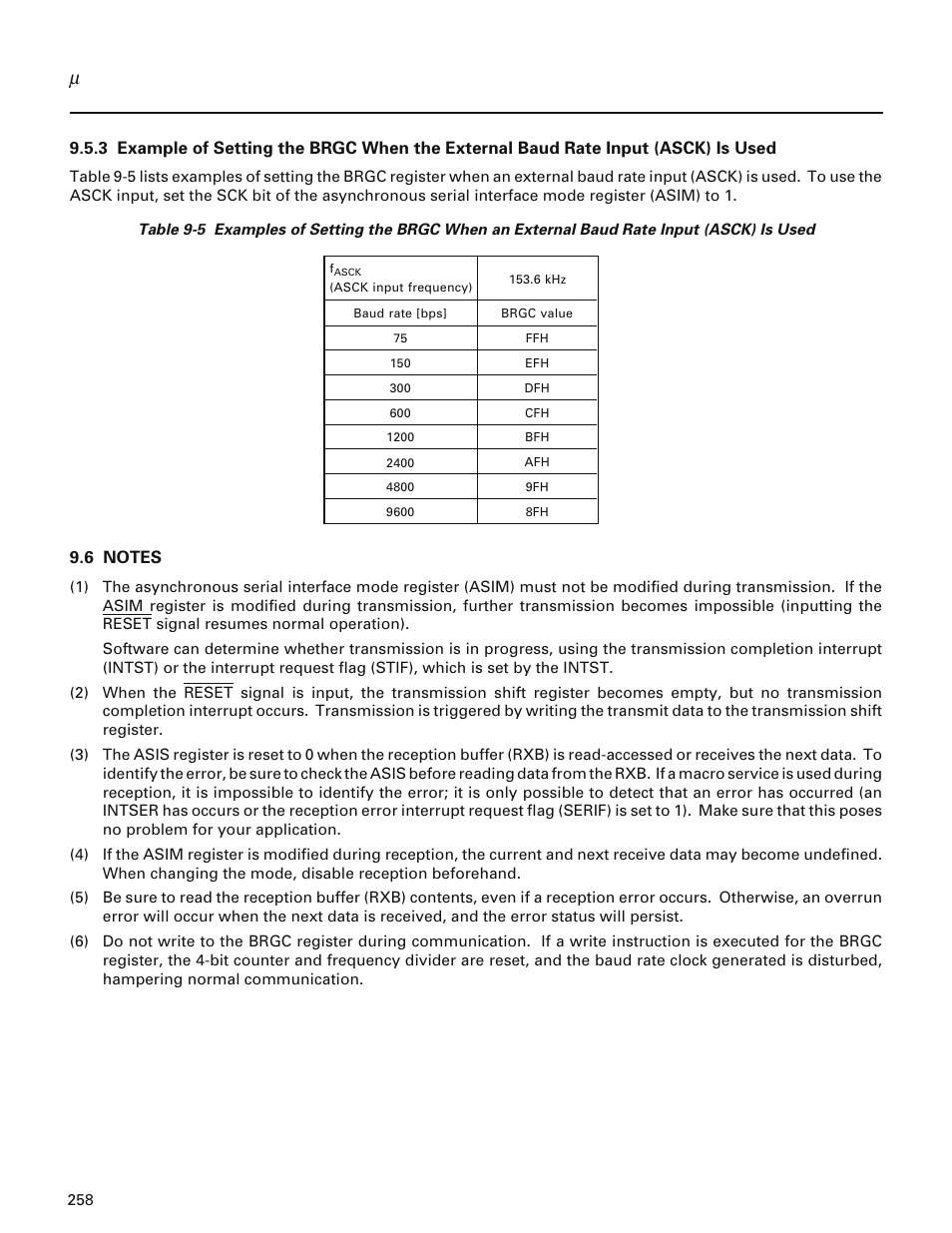 6 notes | NEC PD78214 User Manual | Page 287 / 487