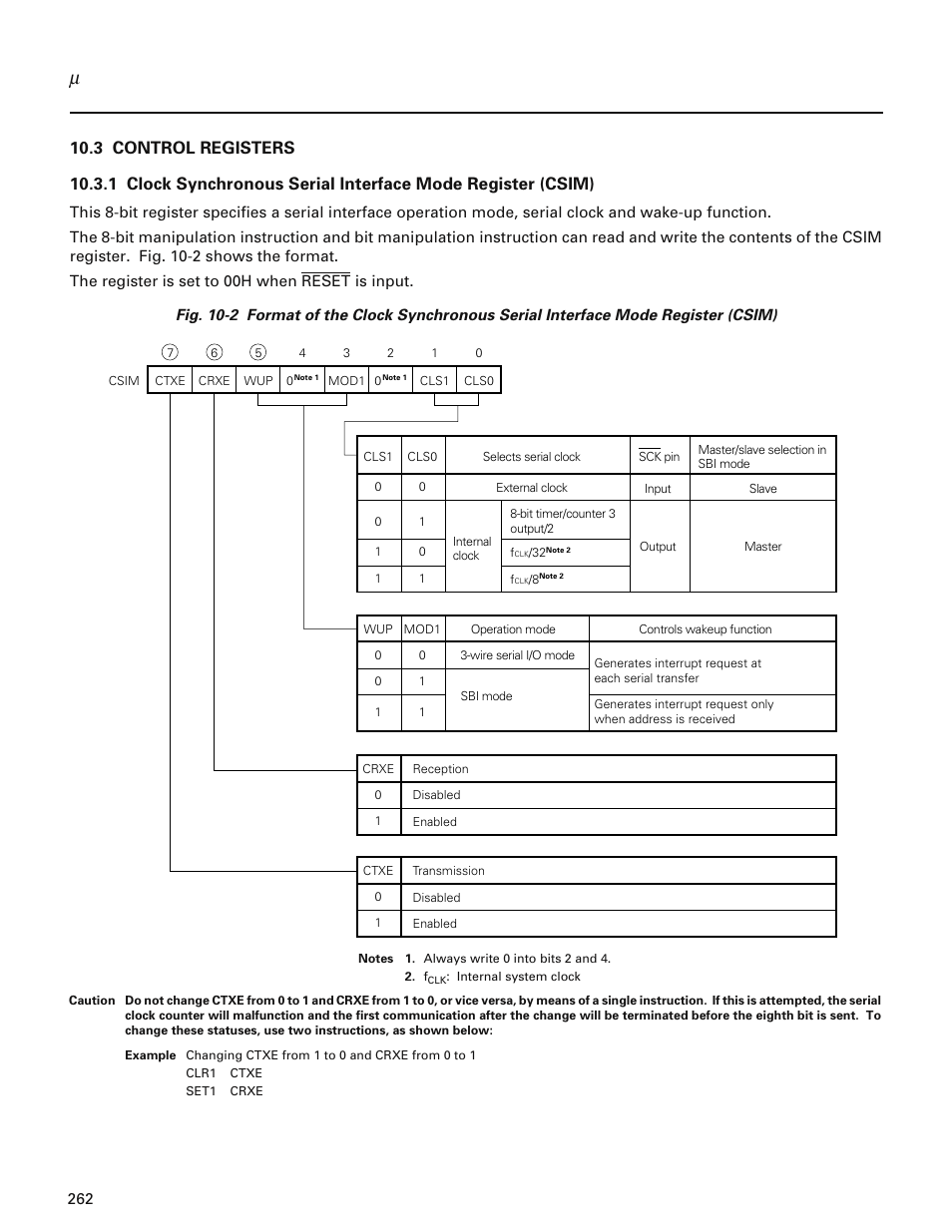 3 control registers | NEC PD78214 User Manual | Page 291 / 487