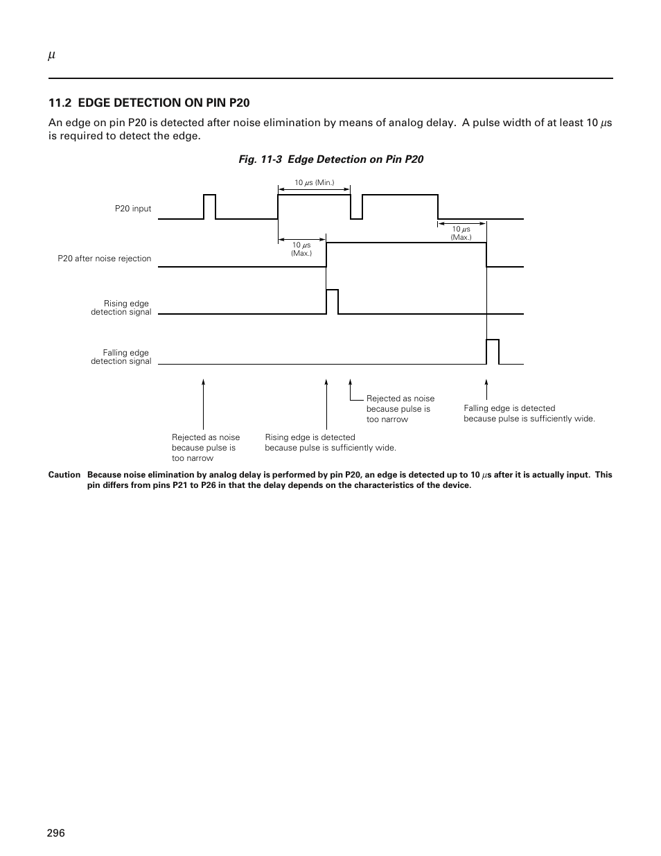 2 edge detection on pin p20 | NEC PD78214 User Manual | Page 325 / 487