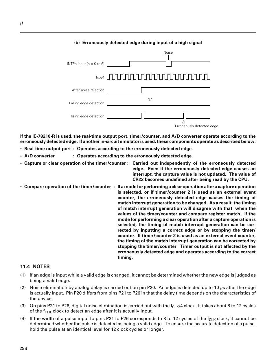 4 notes | NEC PD78214 User Manual | Page 327 / 487