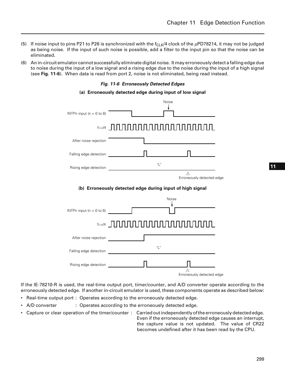Chapter 11 edge detection function | NEC PD78214 User Manual | Page 328 / 487