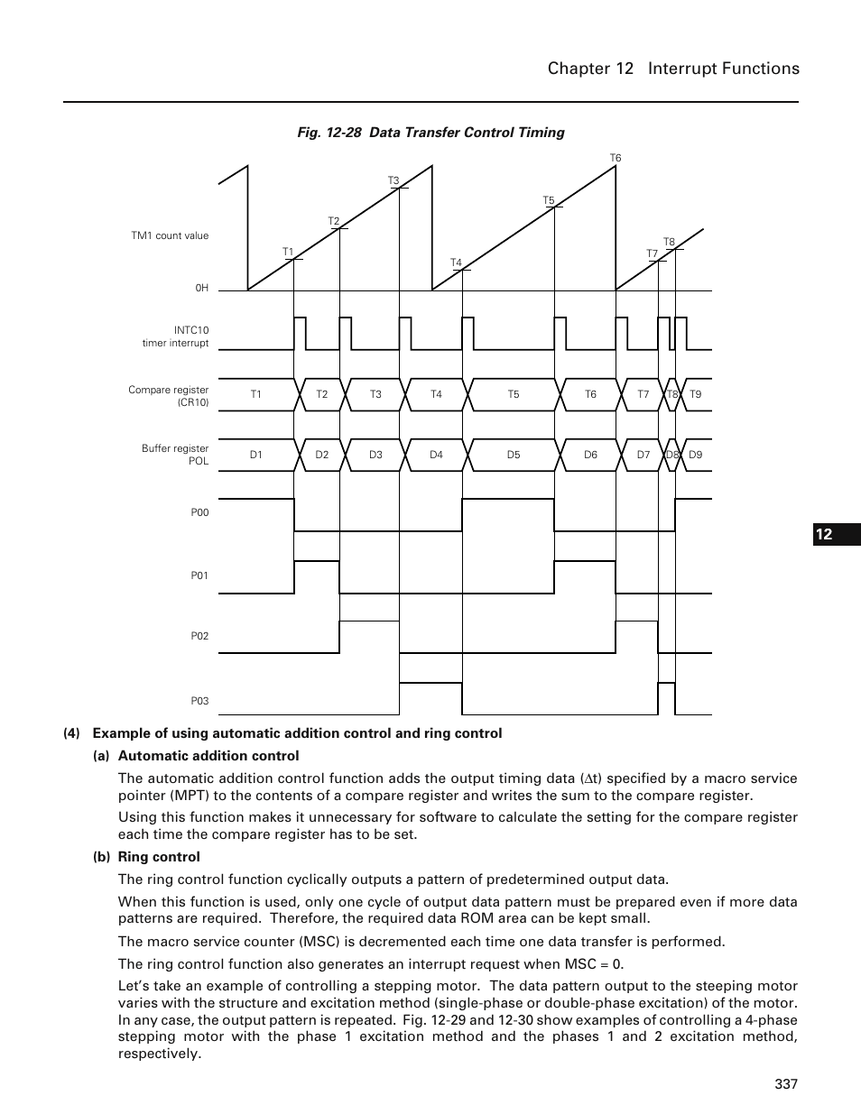 Chapter 12 interrupt functions | NEC PD78214 User Manual | Page 366 / 487