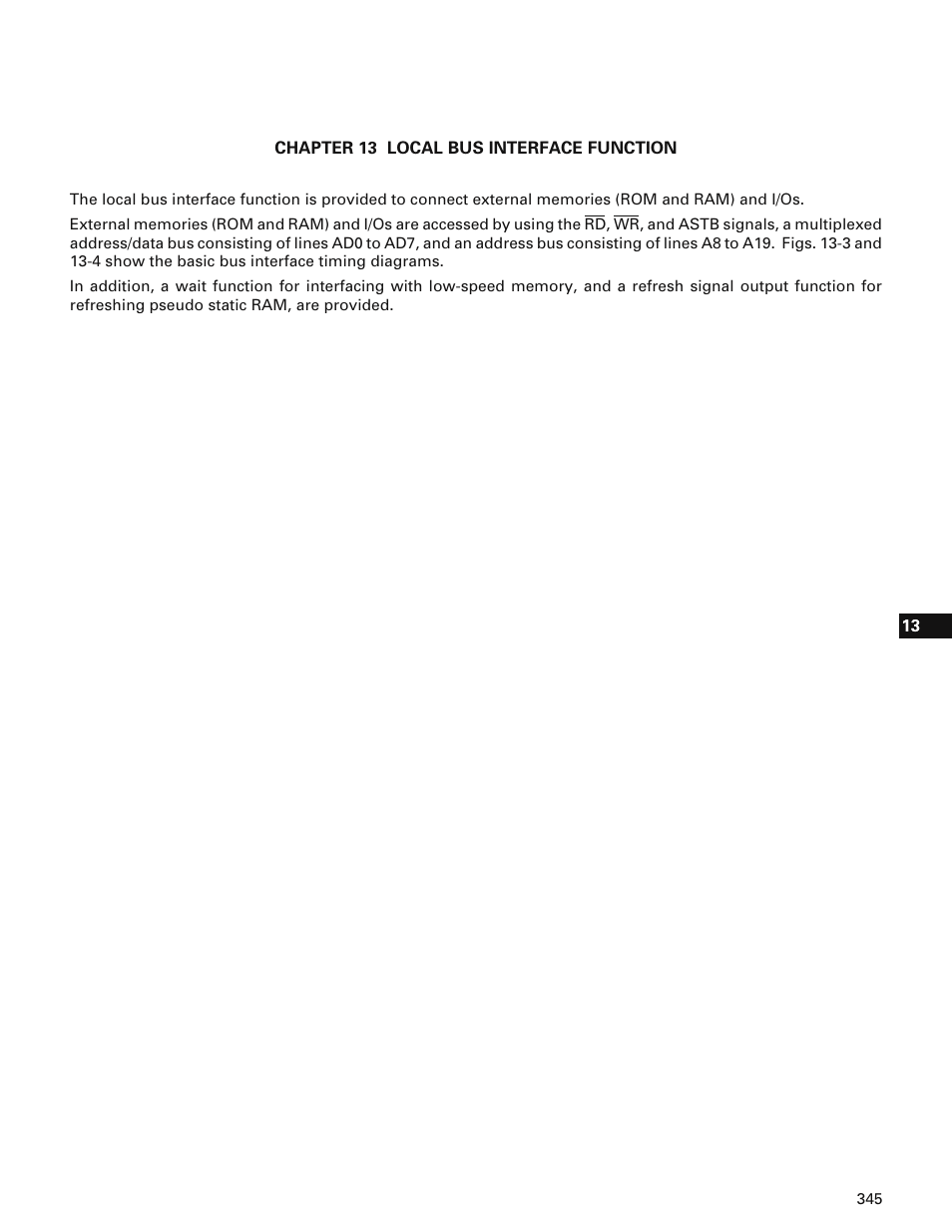 Chapter 13 local bus interface function | NEC PD78214 User Manual | Page 374 / 487