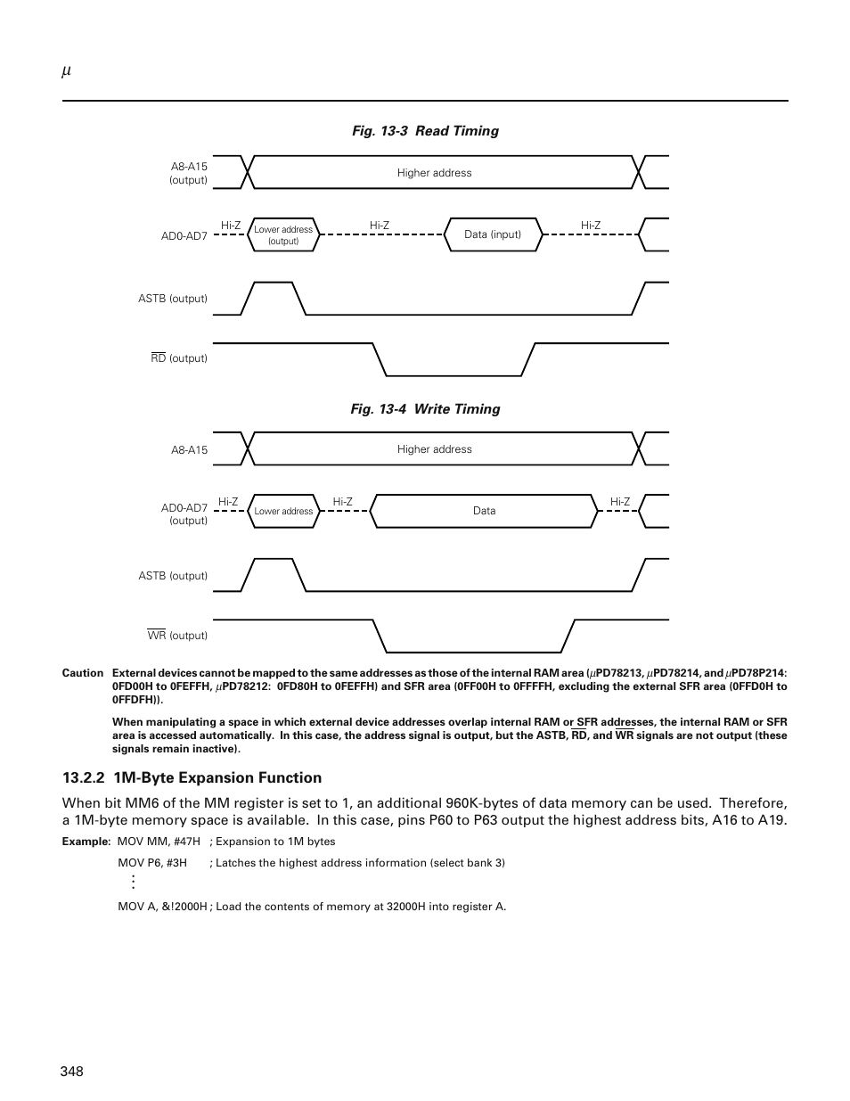 2 1m-byte expansion function | NEC PD78214 User Manual | Page 377 / 487