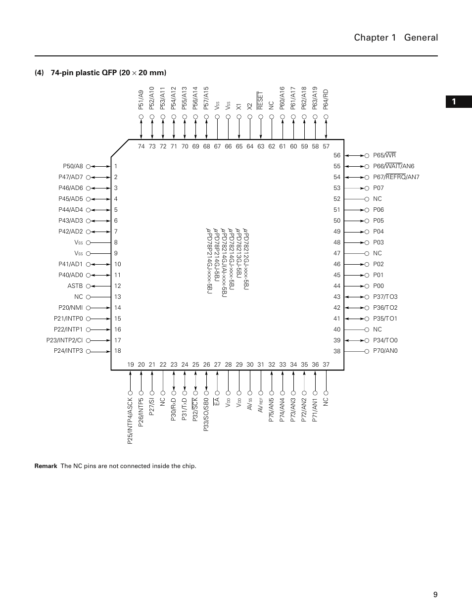Chapter 1 general | NEC PD78214 User Manual | Page 38 / 487