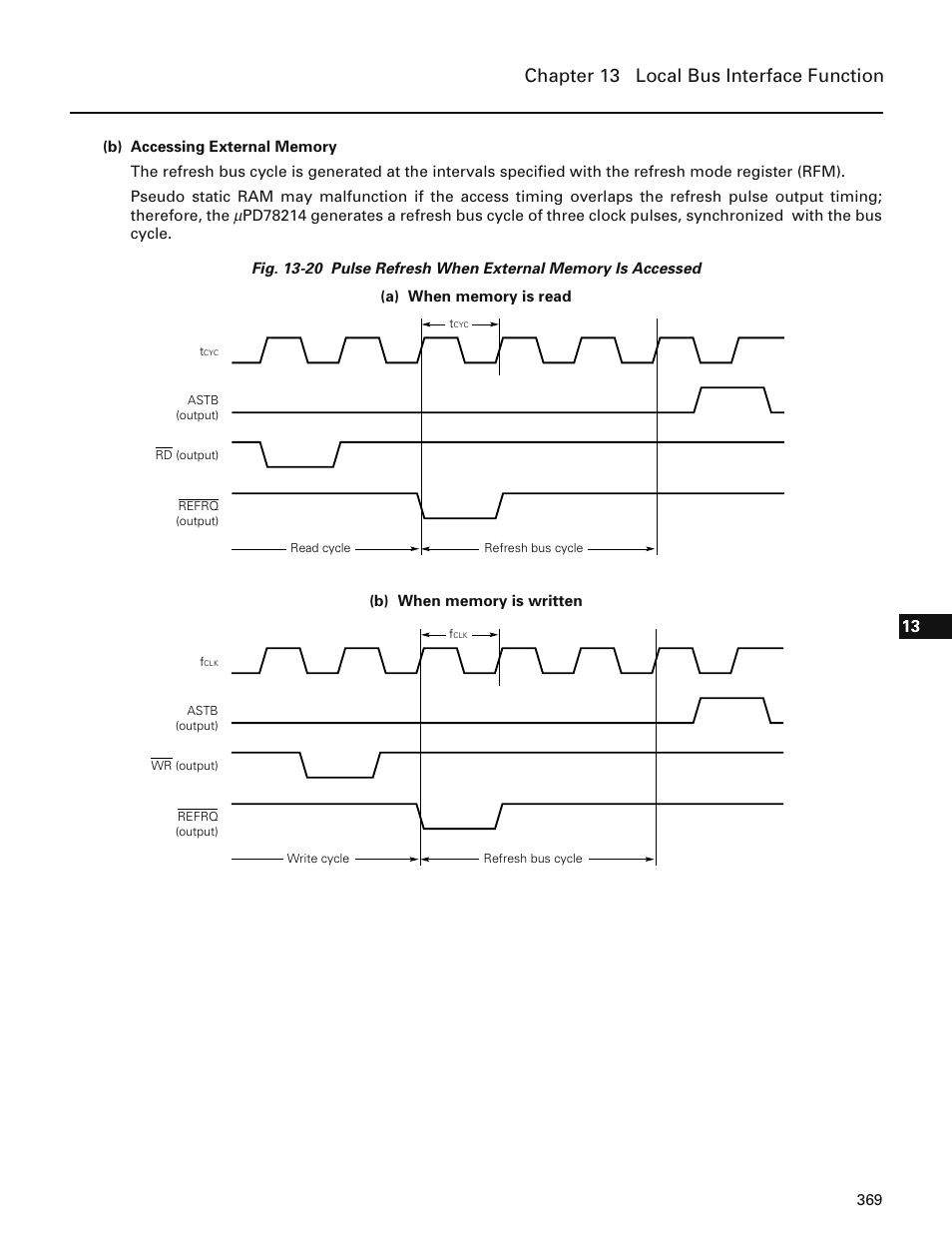 Chapter 13 local bus interface function | NEC PD78214 User Manual | Page 398 / 487