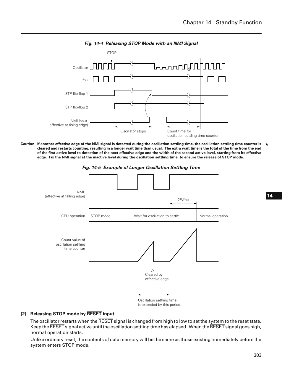 Chapter 14 standby function | NEC PD78214 User Manual | Page 412 / 487
