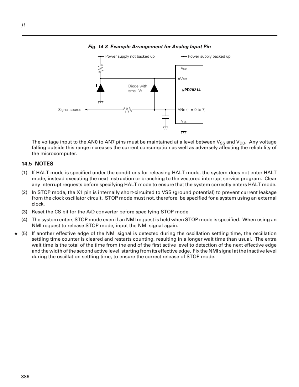 5 notes | NEC PD78214 User Manual | Page 415 / 487