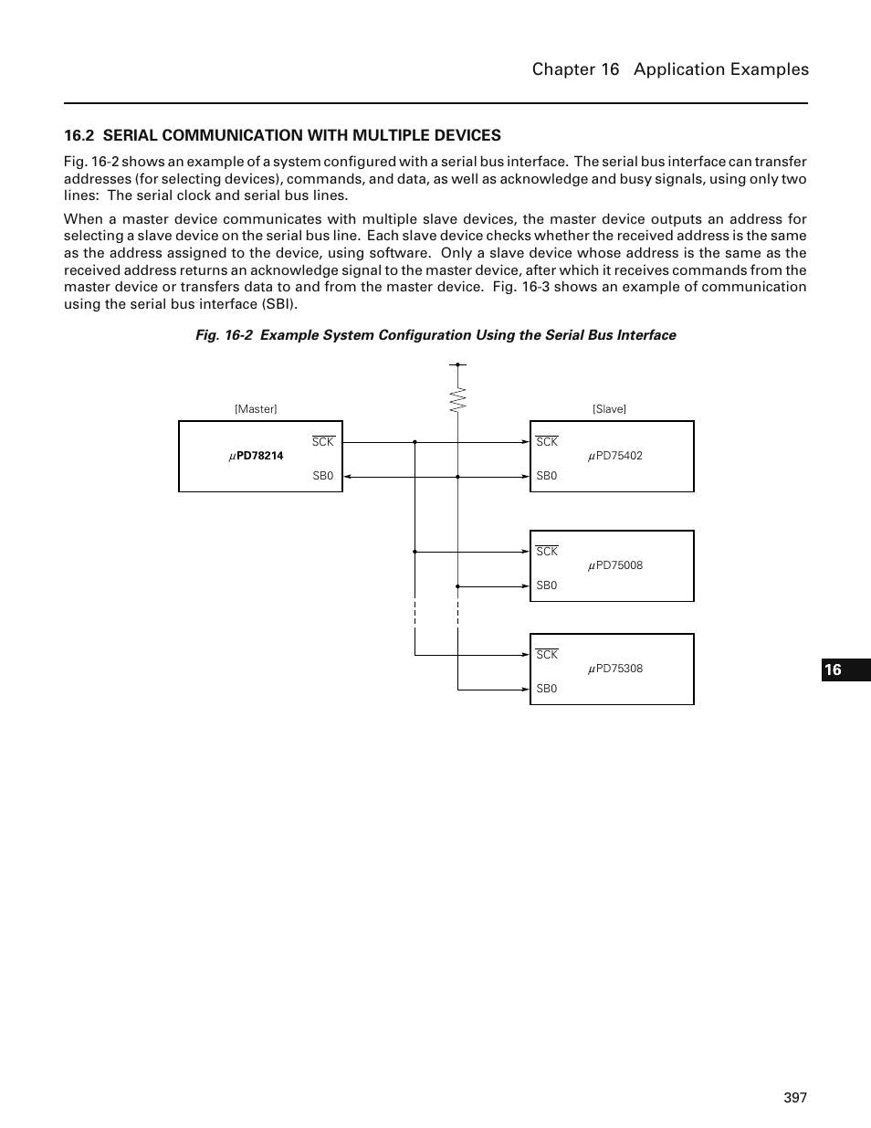 2 serial communication with multiple devices, Chapter 16 application examples | NEC PD78214 User Manual | Page 426 / 487