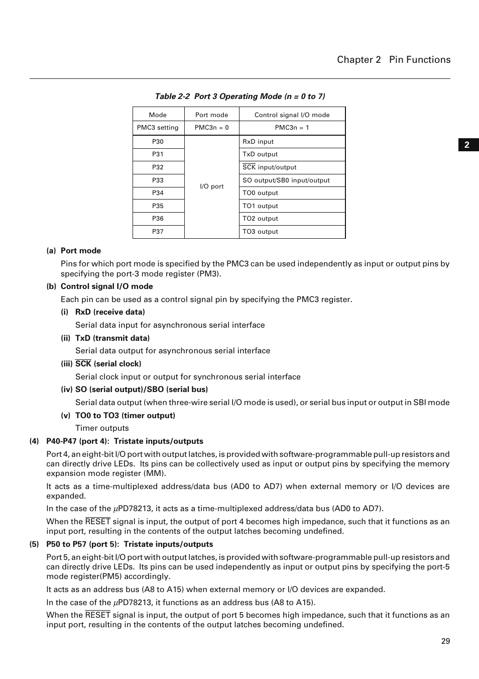 Chapter 2 pin functions | NEC PD78214 User Manual | Page 58 / 487