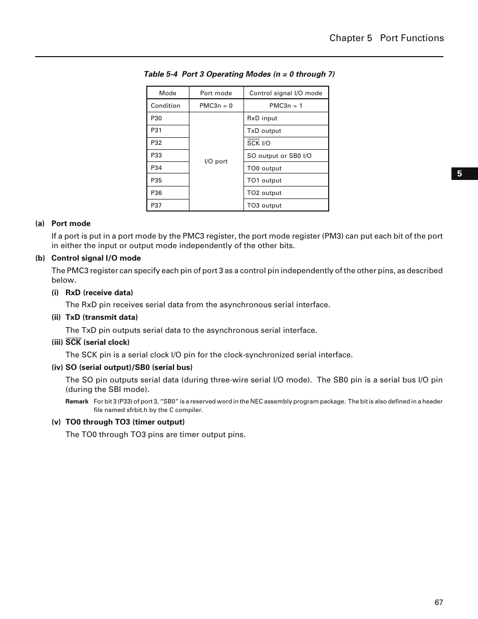 Chapter 5 port functions | NEC PD78214 User Manual | Page 96 / 487