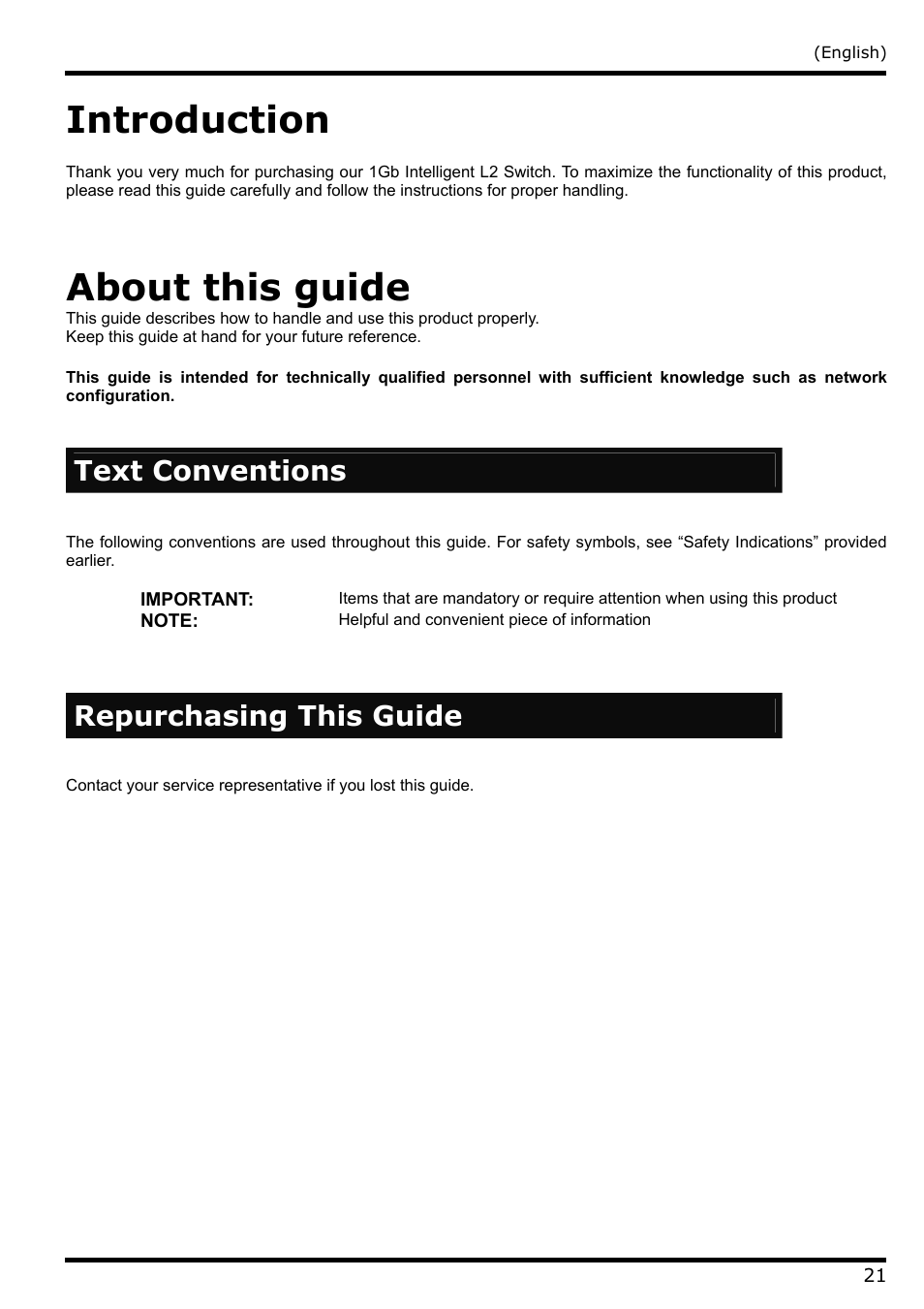 Introduction, About this guide, Text conventions | Repurchasing this guide | NEC N8406-022 User Manual | Page 43 / 62