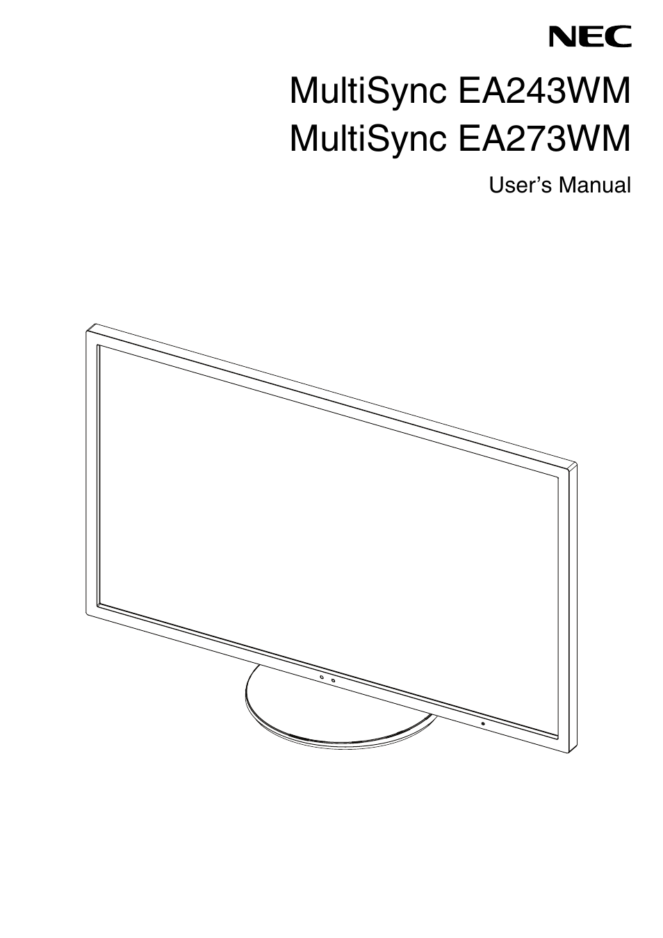 NEC EA273WM User Manual | 27 pages