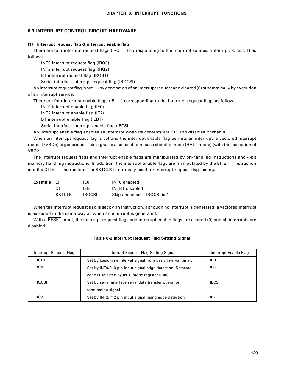Interrupt control circuit hardware | NEC PD75402A User Manual | Page 140 / 195