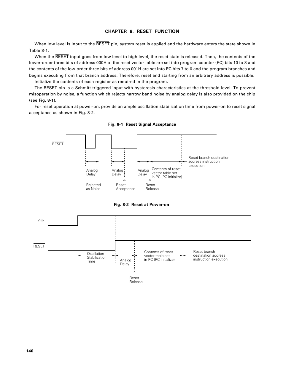 Ch 8. reset function | NEC PD75402A User Manual | Page 157 / 195