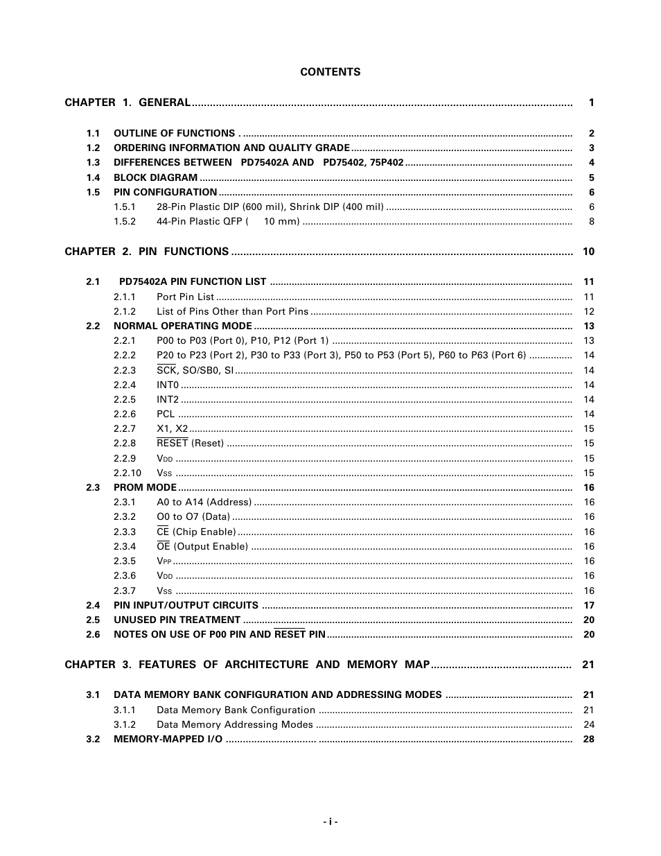 NEC PD75402A User Manual | Page 6 / 195