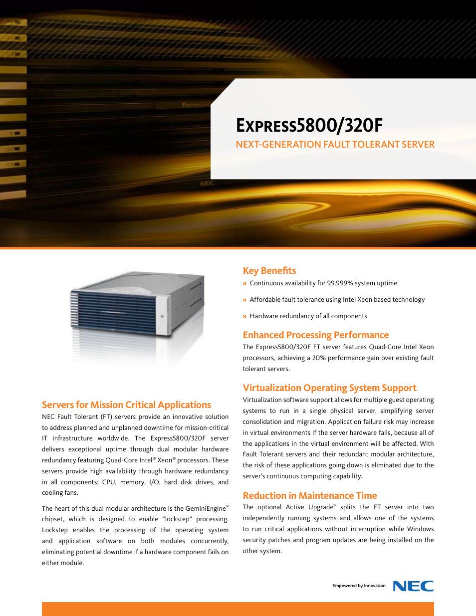 NEC Express320F User Manual | 2 pages