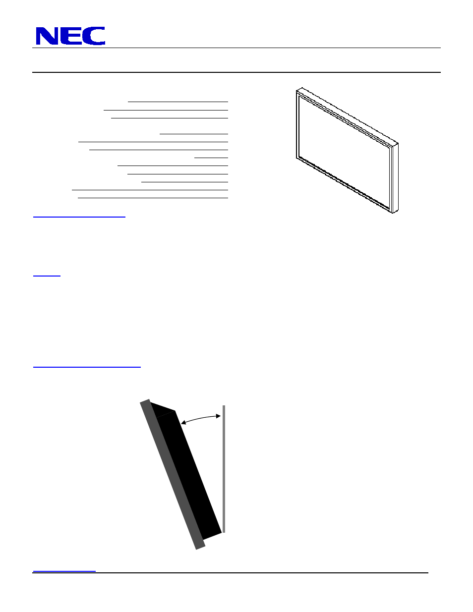 NEC P60XP10-BK User Manual | 10 pages