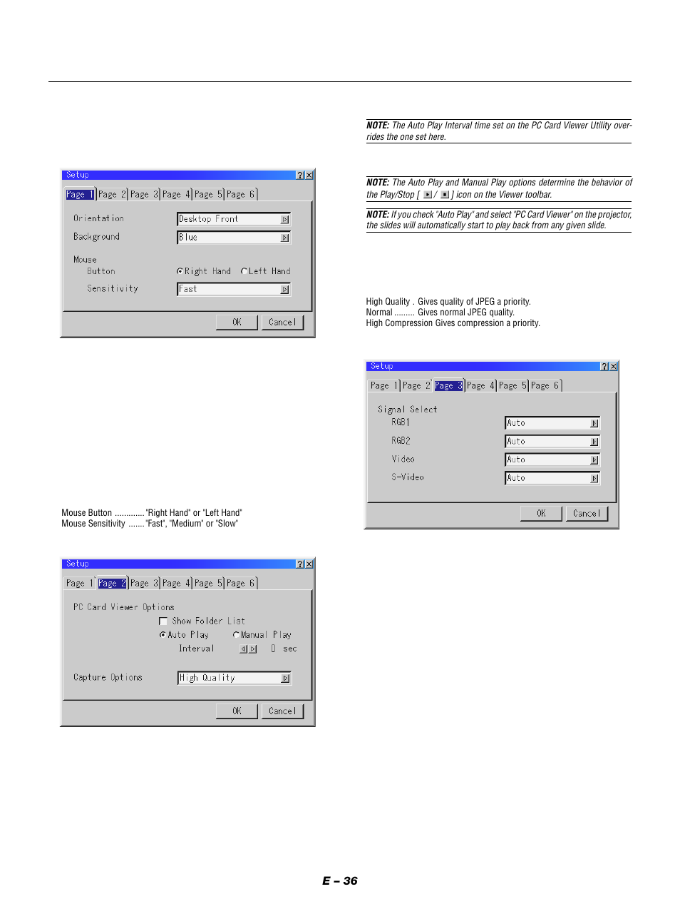 E – 36 | NEC MT1050 User Manual | Page 36 / 56