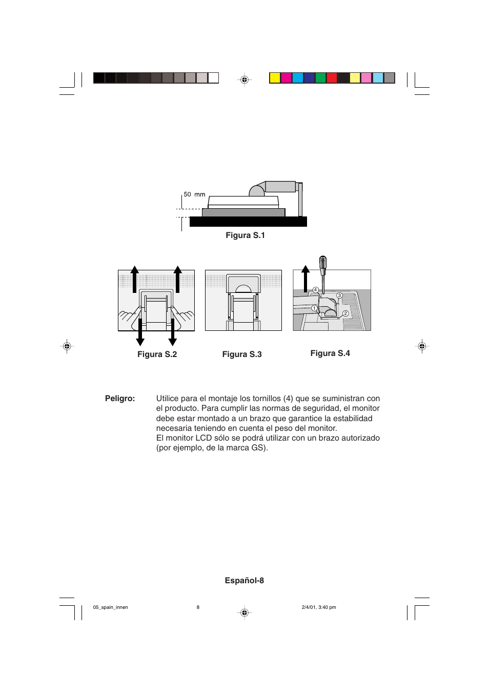 Figura s.1 figura s.2 figura s.3 figura s.4 | NEC LCD1850X User Manual | Page 91 / 213