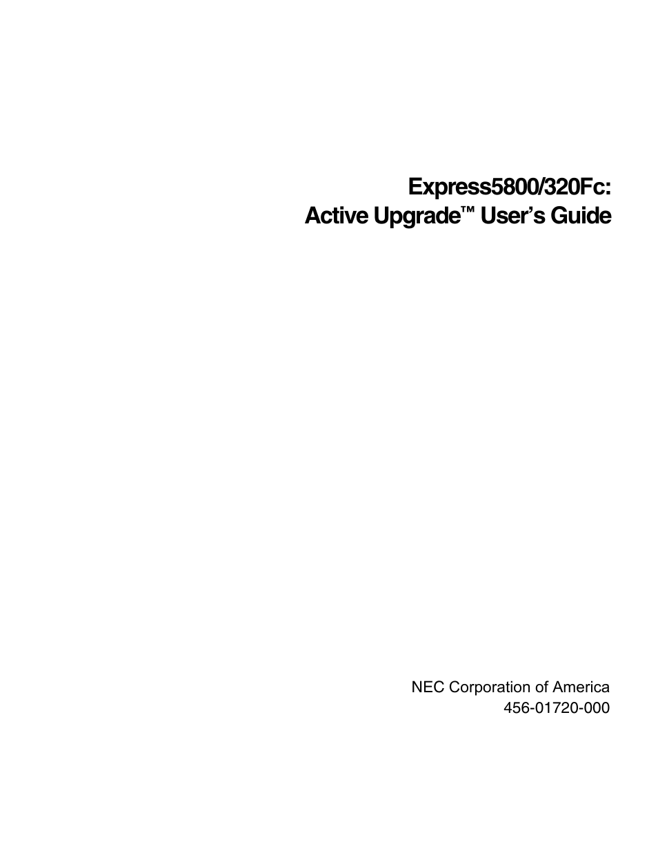 NEC 320Fc User Manual | 120 pages