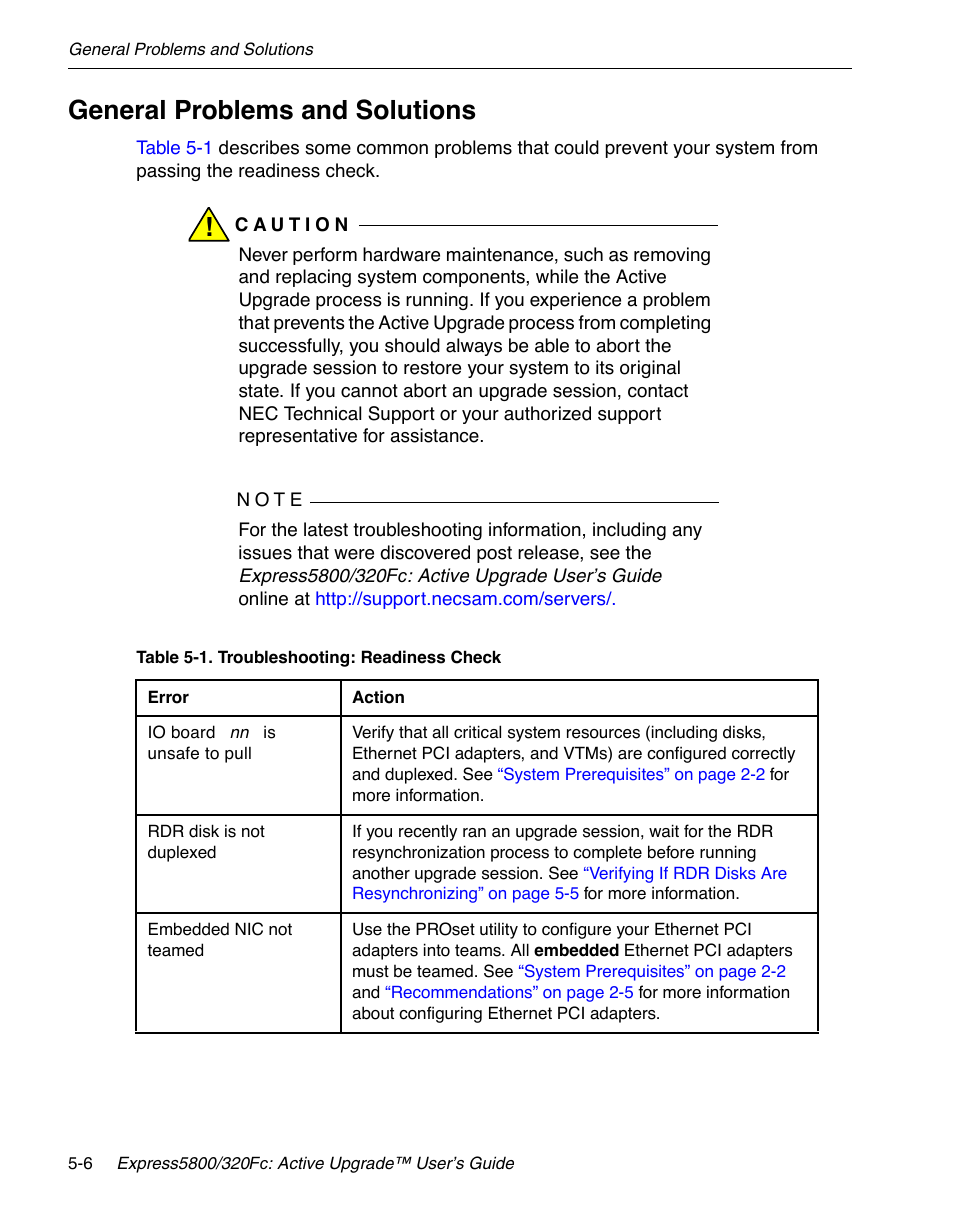 General problems and solutions | NEC 320Fc User Manual | Page 104 / 120